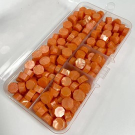 YOKIOU 220pcs Orange Sealing Wax Beads for Crafts and Packaging