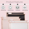 Y YOMA 1 Pack Rose Gold Desktop Hanging File Organizer