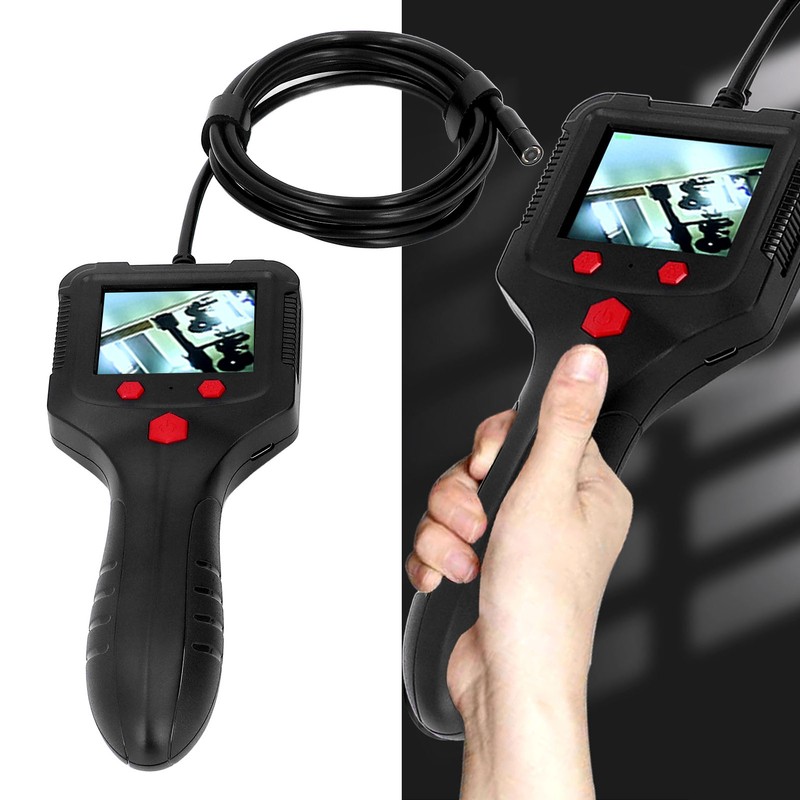 Handheld Endoscope 2.4in HD IPS LCD Screen Waterproof Lens Flexible