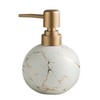 Gold Soap Dispenser for Bathroom or Kitchen, Cute Marble Round