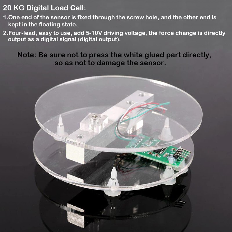 Geekstory 20kg Digital Load Cell Weight Sensor HX711 AD Converter