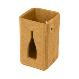 Dutci Weinkühler, hergestellt aus recycelten PET-Flaschen, niederländisches Design, nachhaltiger Filz, umweltfreundlich, minimalistischer flaschenkühler, Getränkekühler, Wein-Geschenkset (ockergelb)