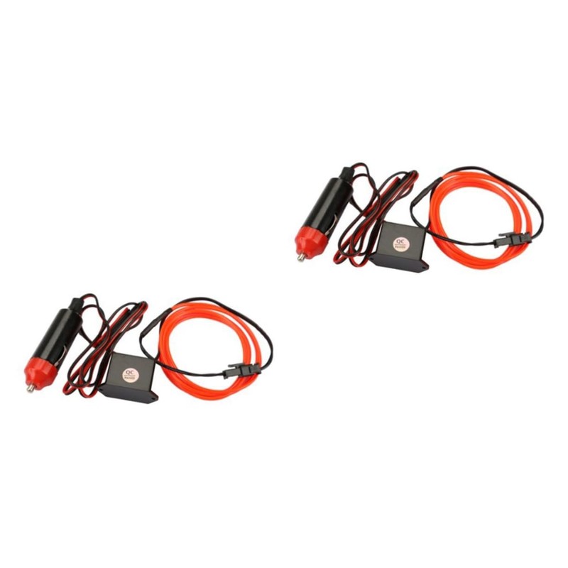 iplusmile 2pcs Red Led El Wire Light Strip for Car