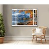 WOOHOOROO 3D Peel and Stick Fake Window Wall Murals Autumn