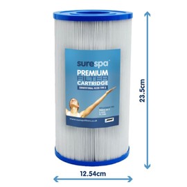 Surespa Filter - Replaces Unicel C4335, Pleatco PRB35-IN, Filbur FC-2385, SC705, Darlly 40353, Magnum RD35. 35 sq ft Hot Tub Filter (Conventional Reemay Filtration Material) Type 6