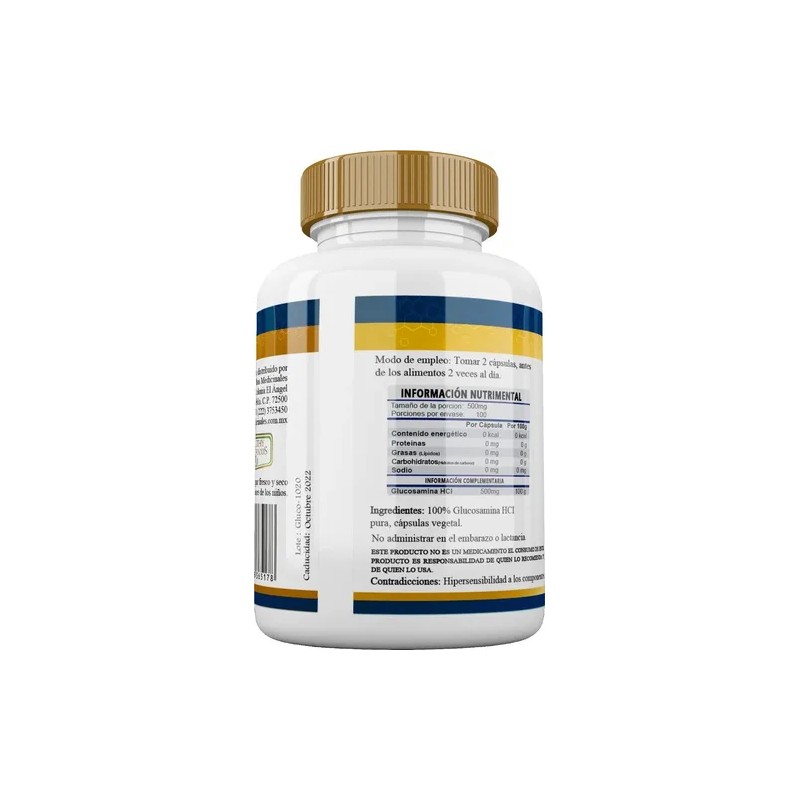Glucosamina Pura Premium 500mg 100 Tabs Sabor Natural