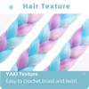 Synthetic Hair for Braiding, Easy Braid, Pre-Stretched Braids Extensions, Blue/Purple/Green/Pink
