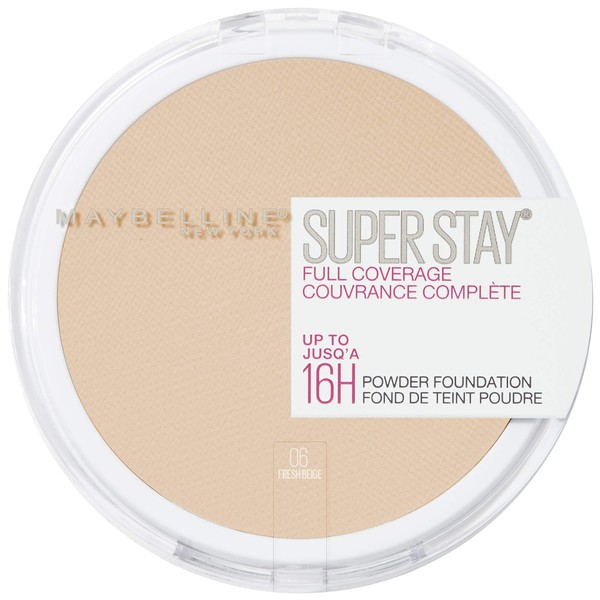 Maybelline New York Super Stay Full Coverage 16H Powder Foundation No. 06 Fresh Beige, 9 g