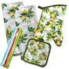 Greenbrier Kitchen Linen Set (Includes: one Oven mitt, Two Pot