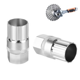 Toumett 2 Pcs Cassette Removal Tool,Bicycle Freewheel Remover,Bottom Bracket,Bike Crank for Shimano,Carbon Steel Lockring for Mountain, Compatible with Sunrace Sram Dnp 6 7 8 9 10 11 Speed & Repair