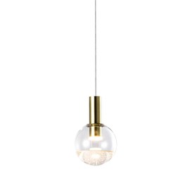 VONN Lighting Sienna VAP2181BRS 5" Integrated LED ETL Certified Height Adjustable Pendant Light with Globe Shade, Brass