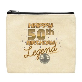 ThisWear 50th Birthday Gifts For Women Happy 50th Birthday Legend Makeup Bag