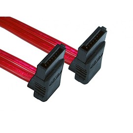 Bluecharge Direct 45cm Serial ATA SATA II 2 Hard Drive Data Cable Lead 0.5m Right Angle RA-RA RED