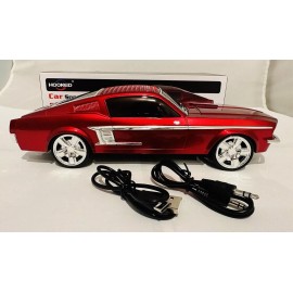 Hooked Ford Mustang 1967 Red Speaker  BT Indoor/Outdoor Portable USB PORT/AUX INPUT