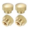 sourcing map Knurled Thumb Nuts, 4Pcs M4 x D10mm x