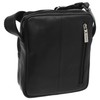 VISCONTI Leather Riley Shoulder/Messenger Bag ML40 Black