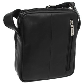 VISCONTI Leather Riley Shoulder/Messenger Bag ML40 Black