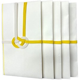 Monocraft SMC-D223 Ceremonial Bags, Uncelebrated Gold Seal, Tokyo Fold, 7 Pieces, Solid Color, Set of 5