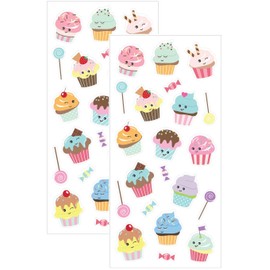 Playhouse Cutie Cupcakes Vanilla Scented Scratch & Sniff Sticker Sheets - 1 Pack