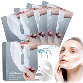 4PCS Collagen Mask, Mascarilla Nocturna de Colágeno,Pore Minimizing Elasticity Improvem, Mascarilla Nocturna de Colágeno Profundo para Elasticidad，Reafirmar e Hidratar，Deep collagen mask