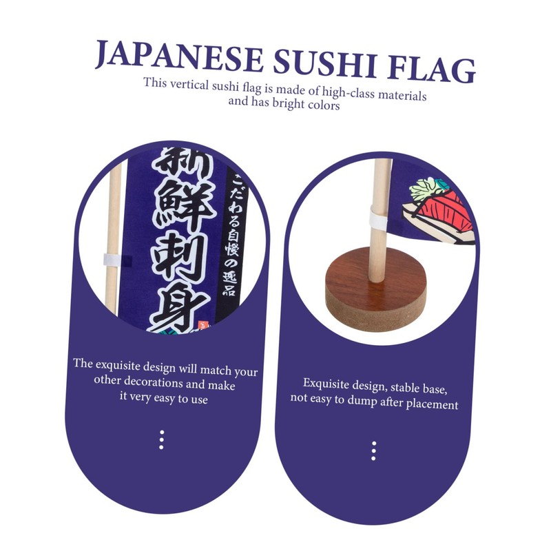 CAXUSD Izakaya Mini Sushi Flag Decorative Table Flag for Japanese