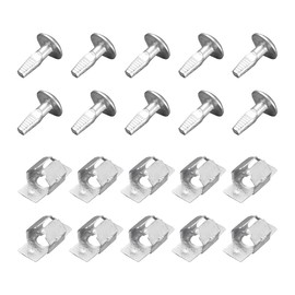 JNNJ 10 Pairs of Aluminium Alloy Clips for the Bottom of the Engine Cover, Mounting Car Engine Underbody Mounting Clip Protection Screws, Clips for 206 807