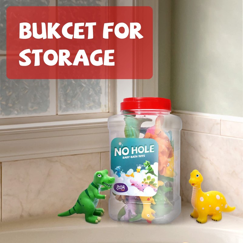 Hely Cancy Dinosaur Bath Toys for Toddler, No Hole Baby