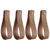 sourcing map 4pcs Leather Curtain Rod Holder 1 x 4.7