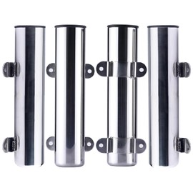 NovelBee 4pcs Fishing Rod Holders,Stainless Steel Boat Pole Holders with Weld Brackets,Side Mounted Transom Mounted Rod Holders for Kayak Marine