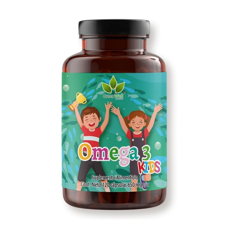 Omega Kids Suplemento 120 Cápsulas - Greenwell