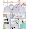BERYLER 30PCS Small Clothes Pin with Hook for Easy Hanging,