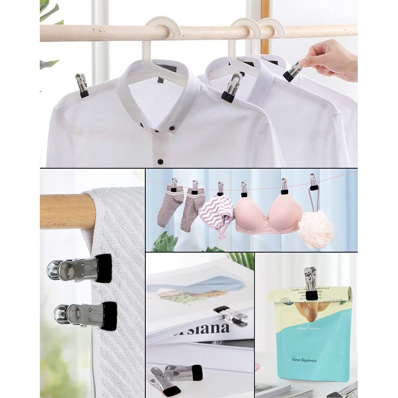 BERYLER 30PCS Small Clothes Pin with Hook for Easy Hanging,