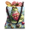 Frog Awaits Valentine's Princess With Chocolates On Lilypad Tote Bag