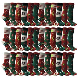 Yacht & Smith Womens Christmas Socks, Novelty Holiday Socks, Fun Colorful Festive, Crew, Slipper Socks, 9-11