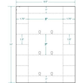 300 Compulabel 410455, 5" x 3" Rotary Index Cards, 100 Sheets, 3 Cards per Sheet