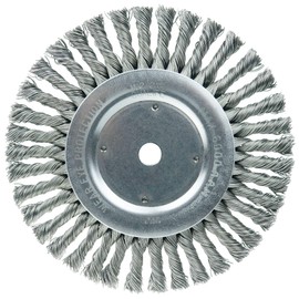 Weiler 08615 8" Cable Twist Knot Wire Wheel, .023" Steel Fill, 5/8" Arbor Hole, Made in the USA