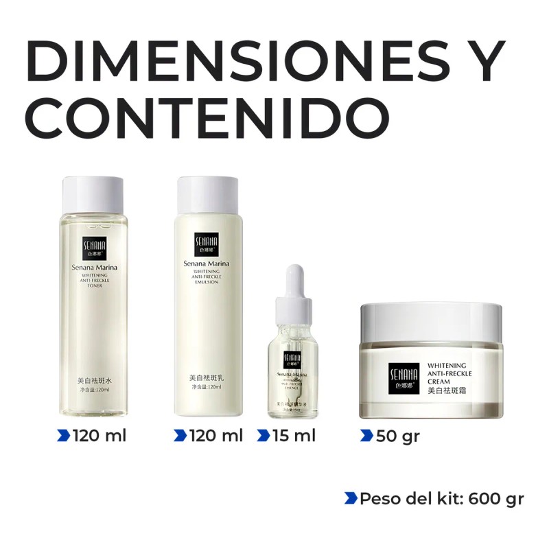 Kit Cuidado Facial Aclarante Anti Manchas Serum Crema Prod