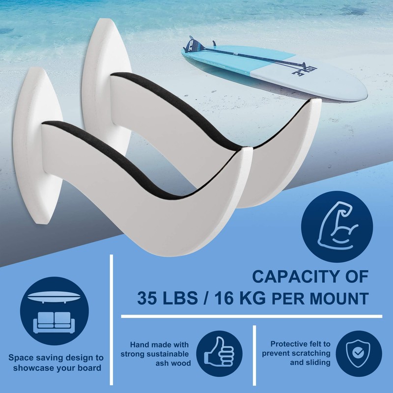 Hang 11’ Surfboard Wall Mount - Surf Board Wall Hangers,