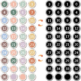 40Pcs Magnetic Numbers for Whiteboard Double-Sided Number Magnets Round Colorful Circle Blank for Classroom Dry Erase Boards Home School Office Kitchen Refrigerator Decoration
