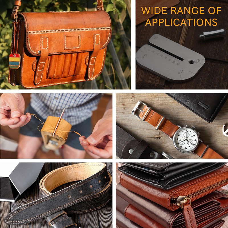 TLKKUE Leather Stitching Punch Aid Plate, Stainless Leather Punch Plate