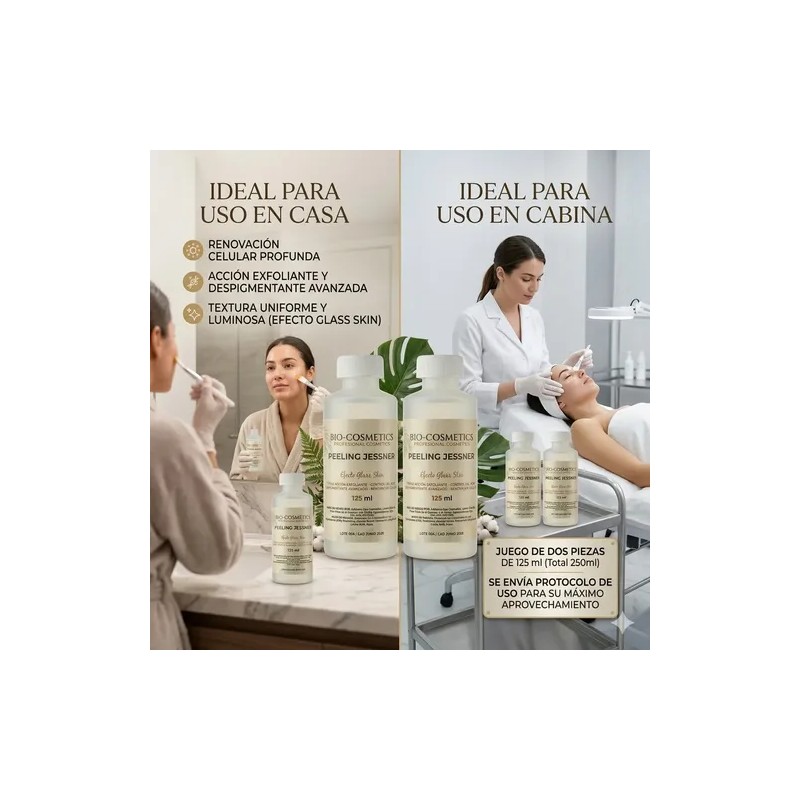 Peeling Jessner 250ml Efecto Glass Skin Manchas Acné Bio-cos