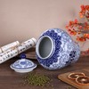 Handmade Blue and White Porcelain Ginger Jar 9.53"H-Chinoiserie Decorative Jar