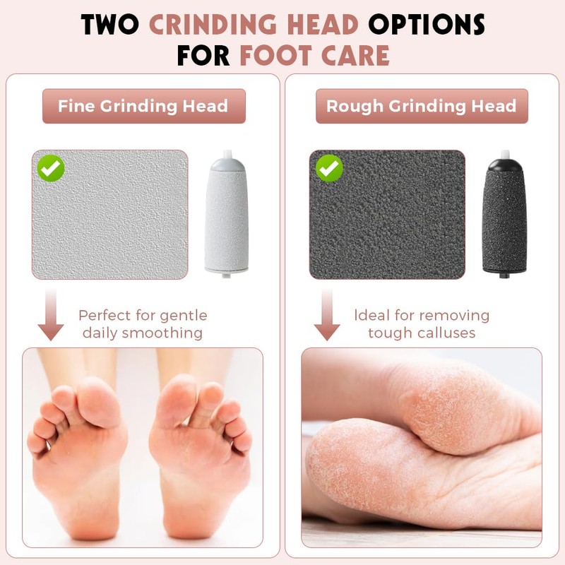Electric Foot File - Foot Scrubber for Feet, Professional Pedicure