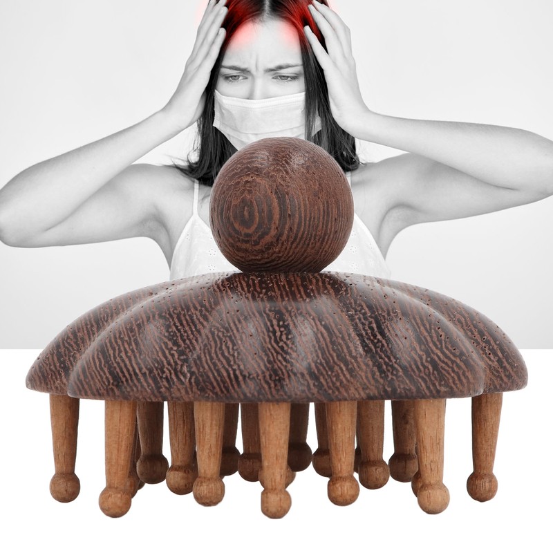 Wood Massage Comb Sandalwood Scraping Scalp Massage Comb Massager Tool