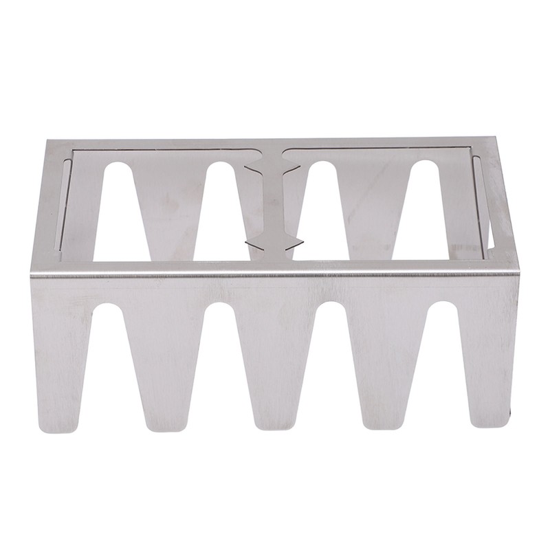 BBQ Skewer Rack Lightweight Portable Sturdy Structure Stainless Steel Wear