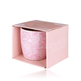 Accentra Romantic Dreams Bath Set in Gift Box Including 25 ml Hand & Nail Cream, 20 g Bath Fizzer, Cup (Approx. 250 ml), Fragrance Tea Rose & Velvet – Pink/Light Blue/Gold