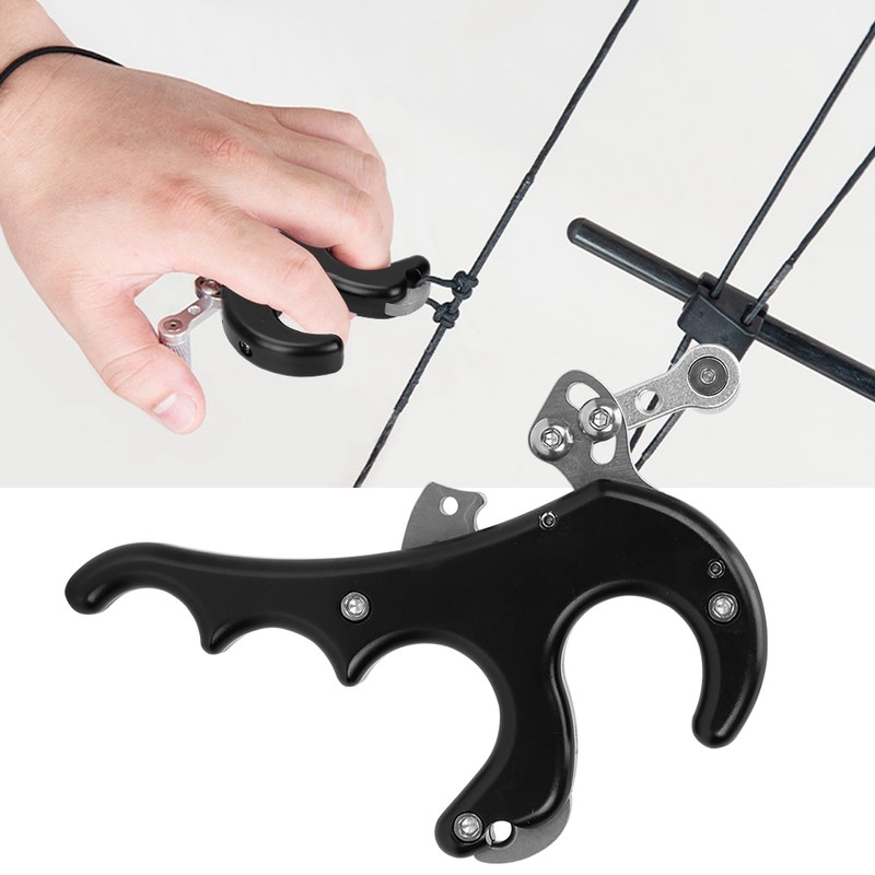 Archery Arrow Release Aids Four Finger Grip Caliper for Compound