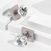 HIEMEY Privacy Glass Door Knob with Lock, Crystal Glass Door