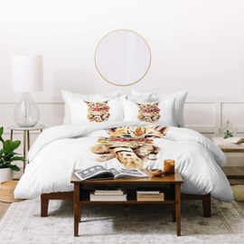 Society6 Anna Shell Bobcat Cub Duvet Cover Set with Pillowcase(s), Twin, Agate Rose Gold Glam 4