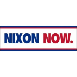 9" NIXON NOW 1960 GOP CAR BUMPER  STICKER DECAL VINTAGE LOOK